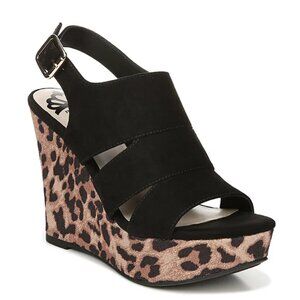 Fergalicious Valentina Platform Wedge Sandals - Size 7.5 - Cheetah Print Design